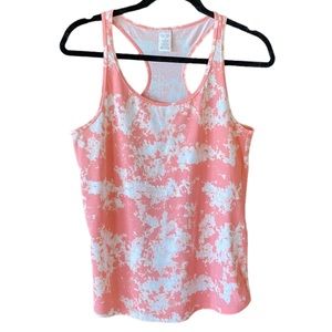 Calvin Klein Tie Dye Pink T-Back Tank Top Sleepwear Size Medium Good Condition.